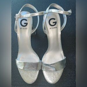 Guess Metallic Silver Heels